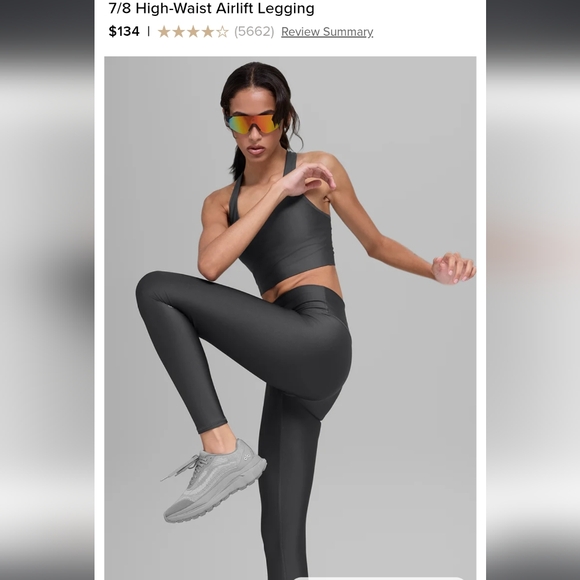 ALO Yoga 7/8 High-Waist Airlift Legging in Anthracite - Picture 2 of 7